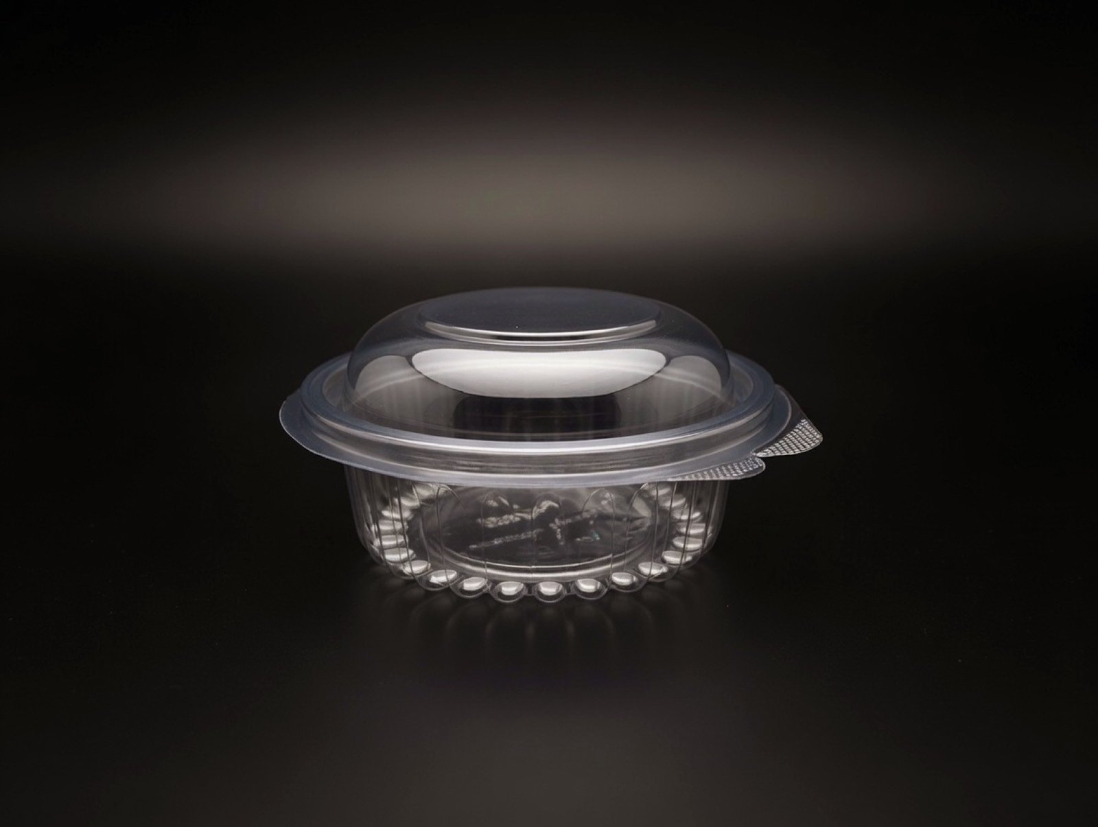 Round Hinge Box 08 OZ Dome Lid - 250 ML / 8 OZ product photograph