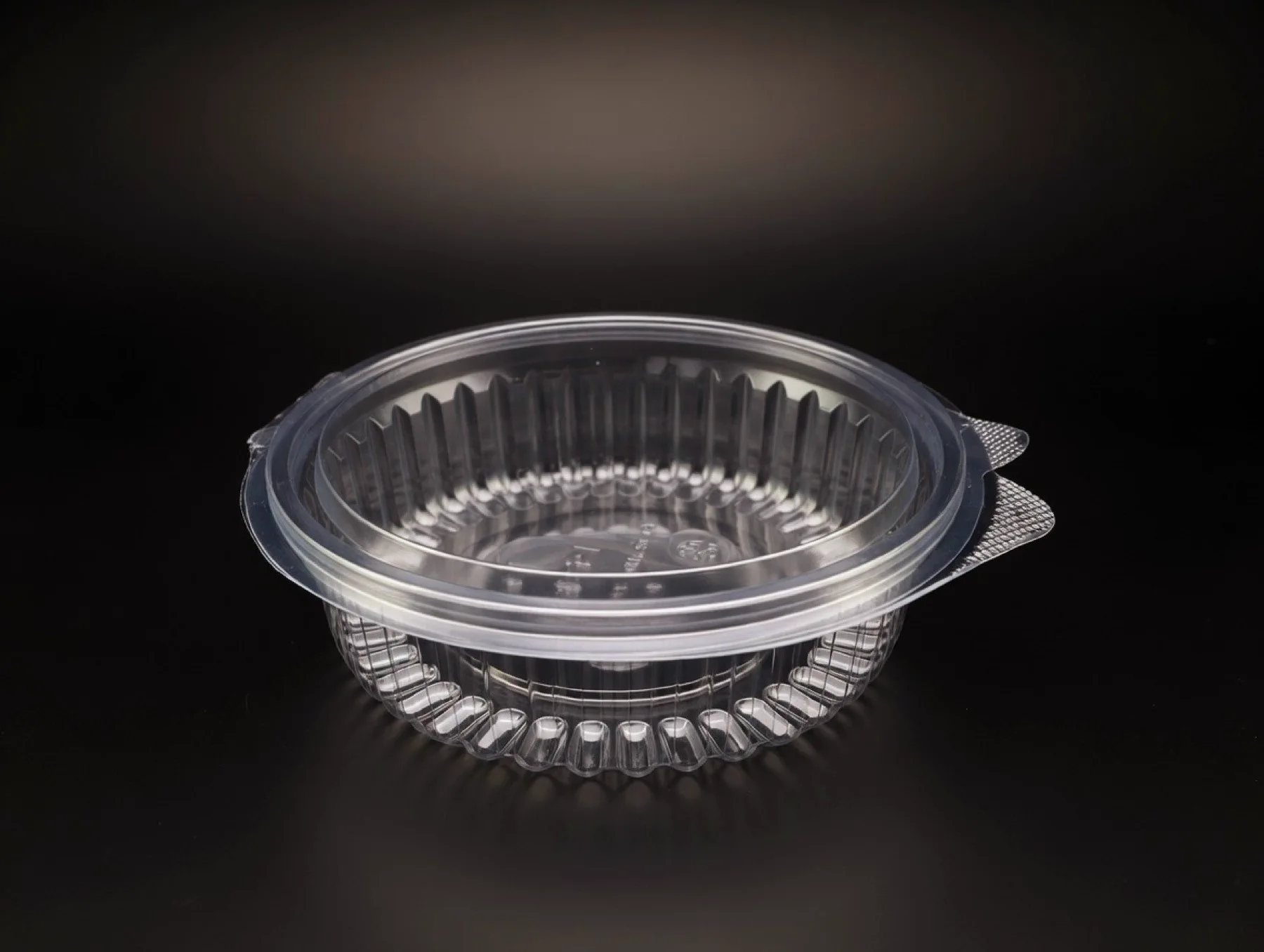 Round Hinge Box 24 OZ Flat Lid - 750 ML / 25 OZ product photograph