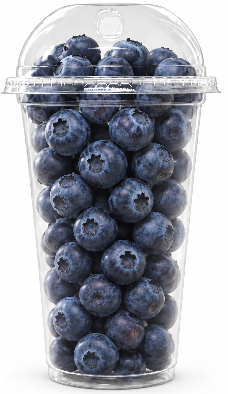 Blueberry Glass 350 g with blueberries, approved product image