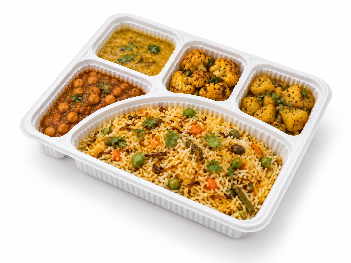Caja para comidas - 5 compartimentos