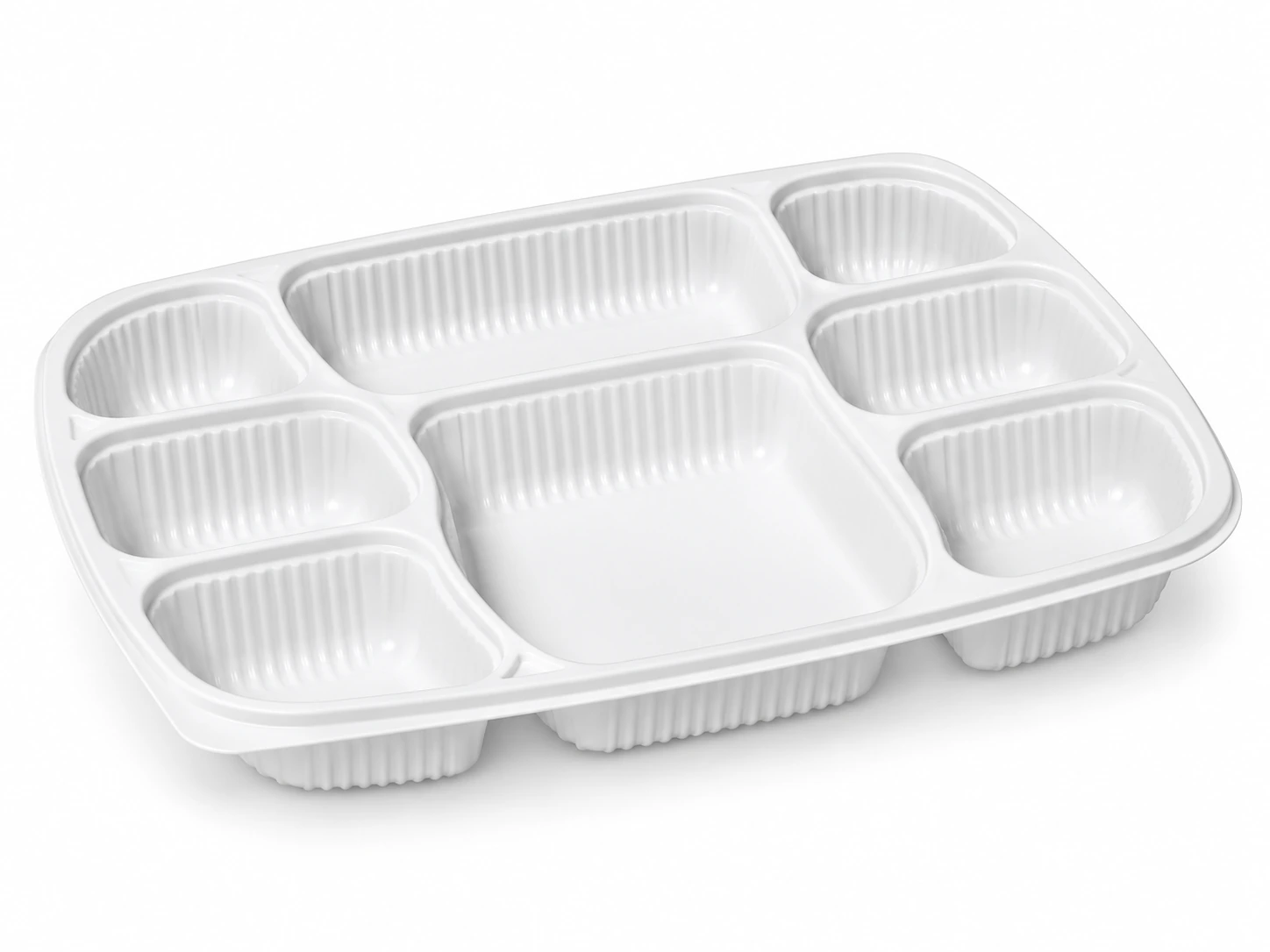Bandeja - 8 compartimentos blanco/negro