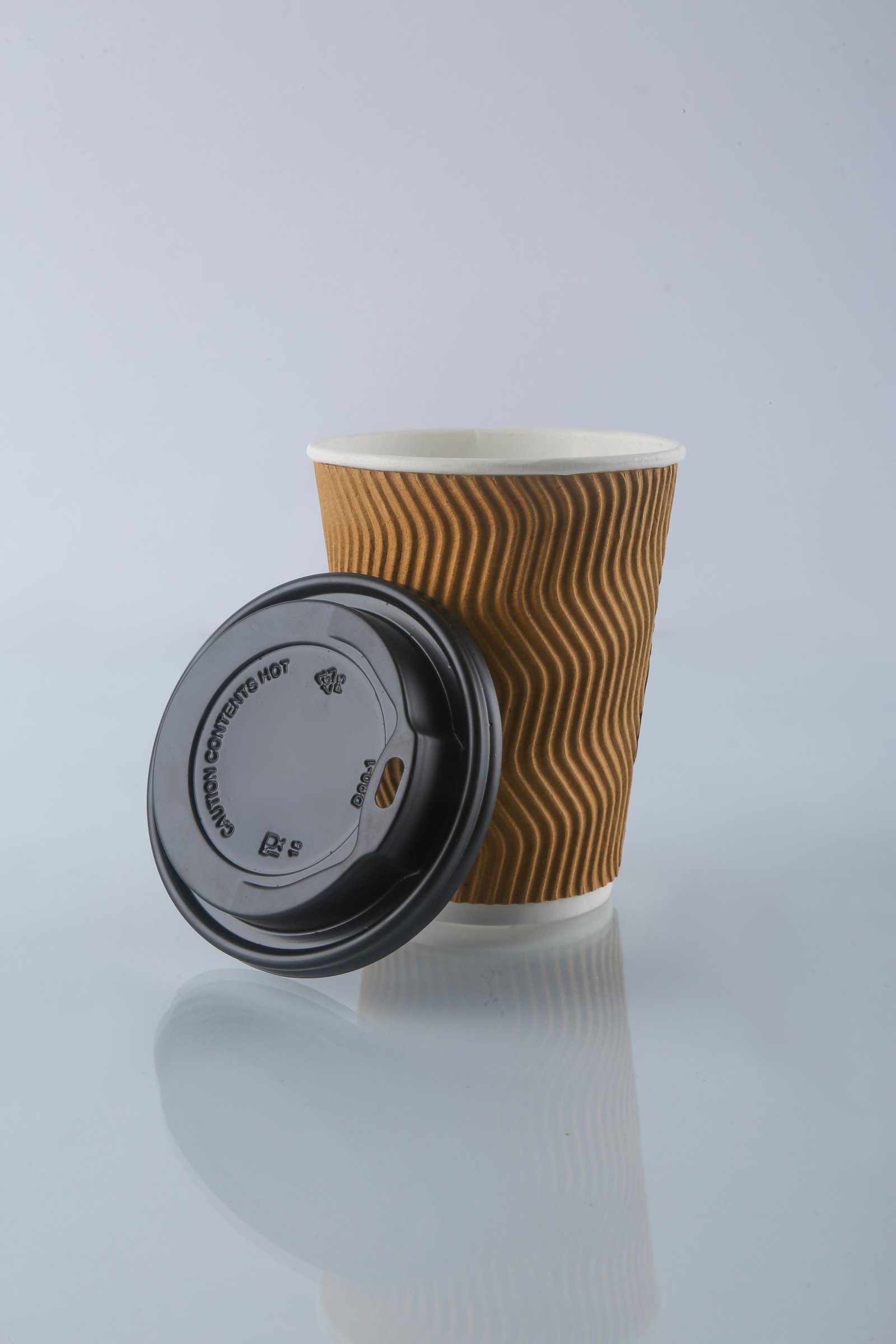 Vaso de papel ondulado - 350 ml (12 oz)