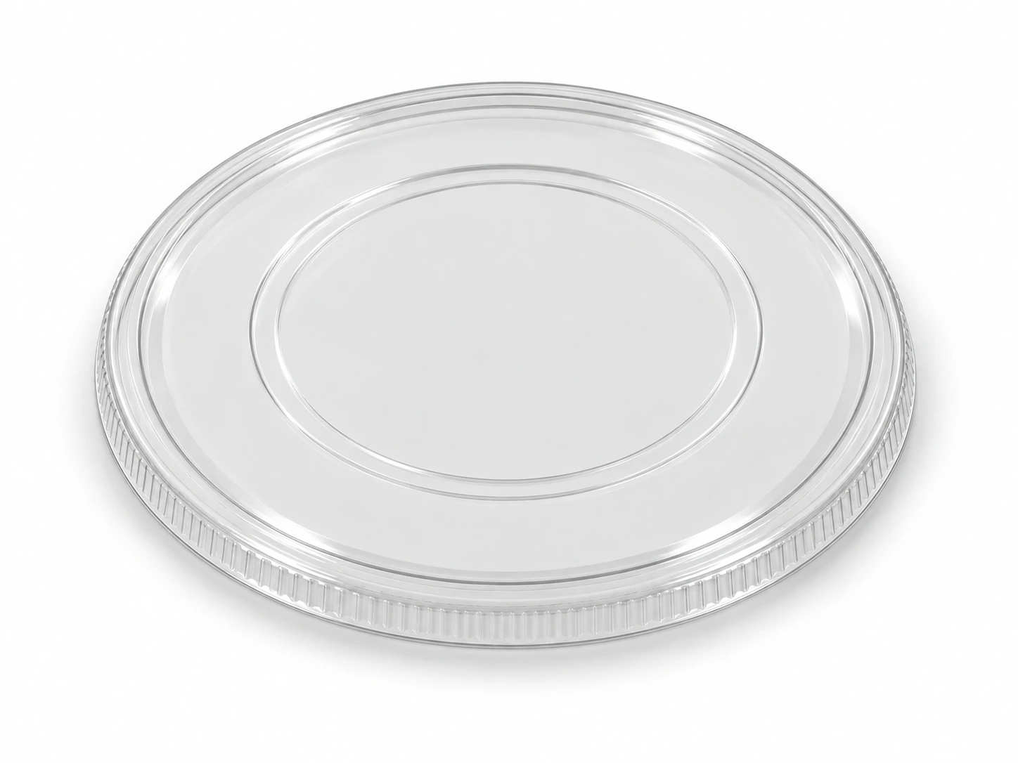 Illustrative three-quarter view of 95 DIA Flat Lid No Strawcut