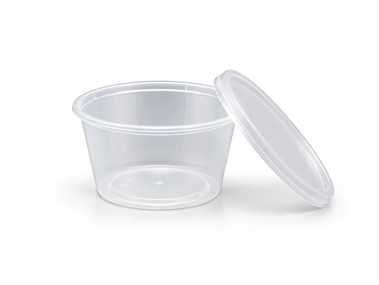 Illustrative studio main angle of Moulding Round Container - 100 ML