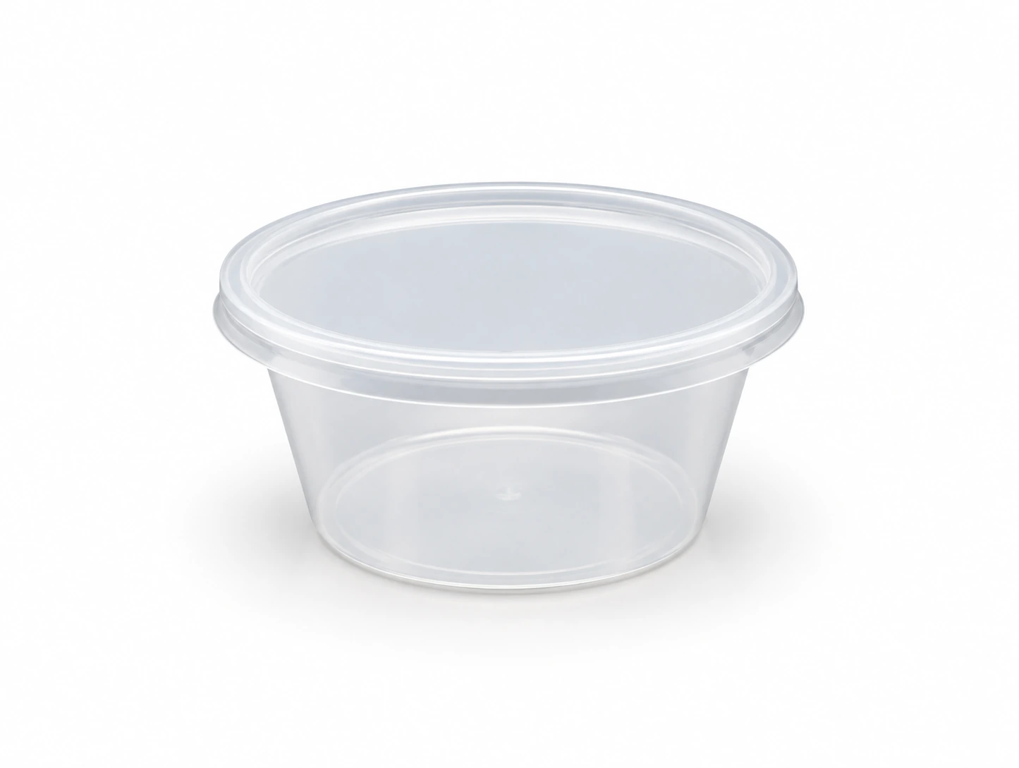 Illustrative studio main angle of Moulding Round Container - 175 ML