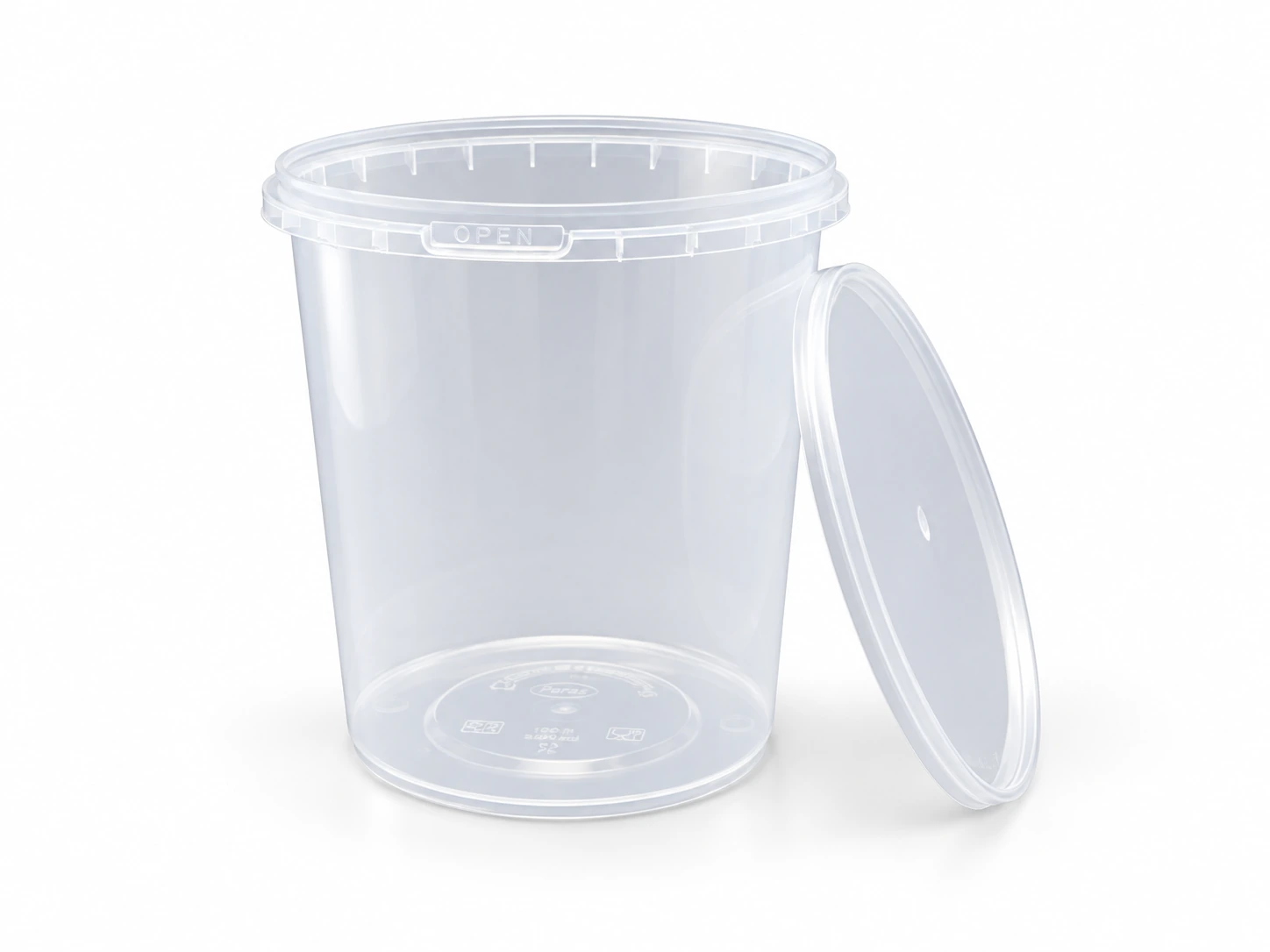 Güvenlik Kilitli Yuvarlak Kap - 1000 ml